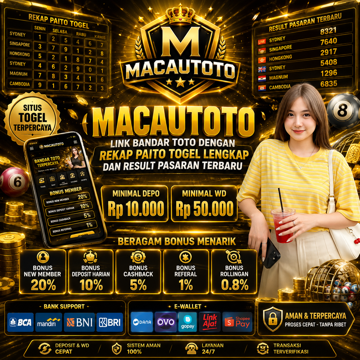 MACAUTOTO : Link Bandar Toto Dengan Rekap Paito Togel Lengkap dan Result Pasaran Terbaru by Tim MACAUTOTO